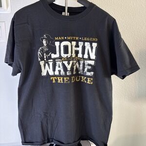 John Wayne T-Shirt‎ Unisex Black Size L